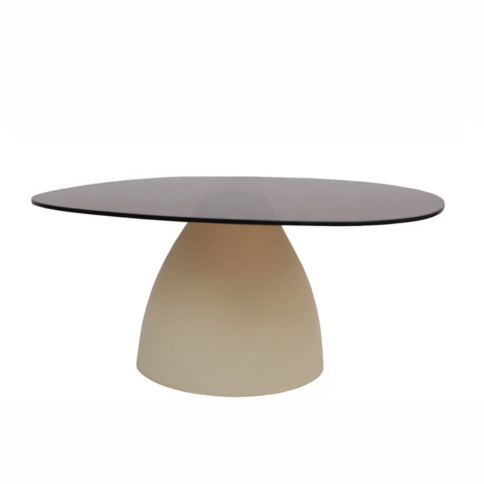 Brix Salontafel Glas Beige 76 cm-Salontafels-Livingfurn