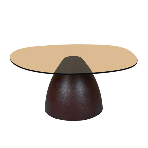 Brix Salontafel Glas Bruin 76 cm 76x86x35 cm-Salontafels-Livingfurn