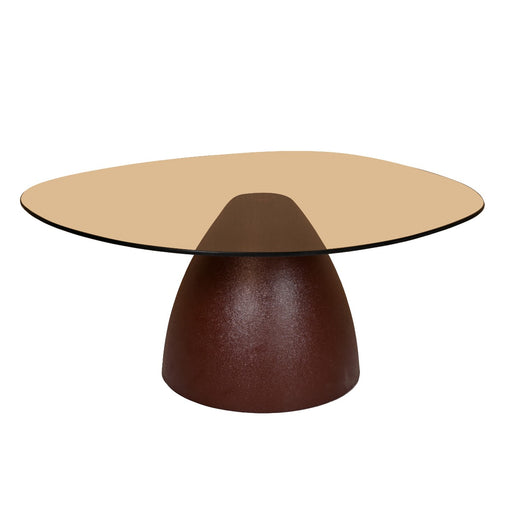 Brix Salontafel Glas Rood 76 cm 76x86x35 cm-Salontafels-Livingfurn