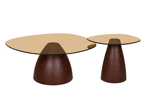 Brix Salontafel Glas Rood 76 cm-Salontafels-Livingfurn