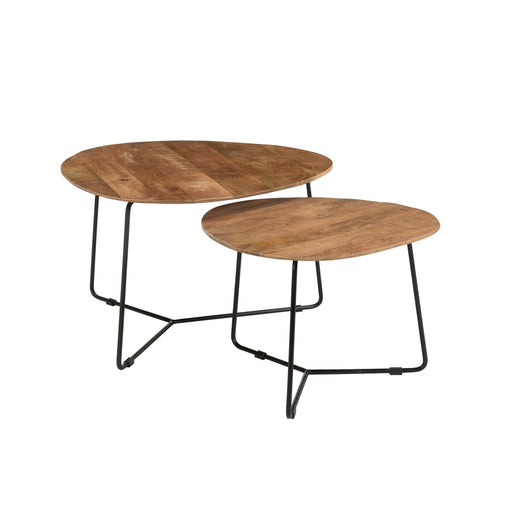Brix Salontafel Mangohout Bruin 70 cm - Bruin - 13596-Salontafels-Livingfurn