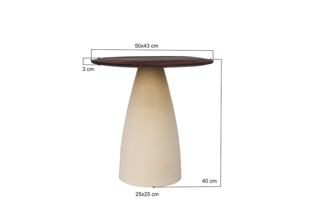 Brix Salontafel Mangohout Crème wit 43 cm-Salontafels-Livingfurn
