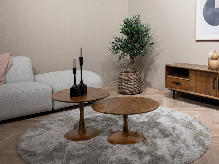 Brix Salontafel Mangohout Naturel hout 50 cm-Salontafels-Livingfurn