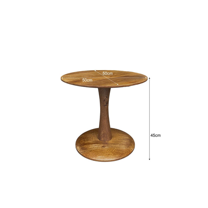 Brix Salontafel Mangohout Naturel hout 50 cm-Salontafels-Livingfurn