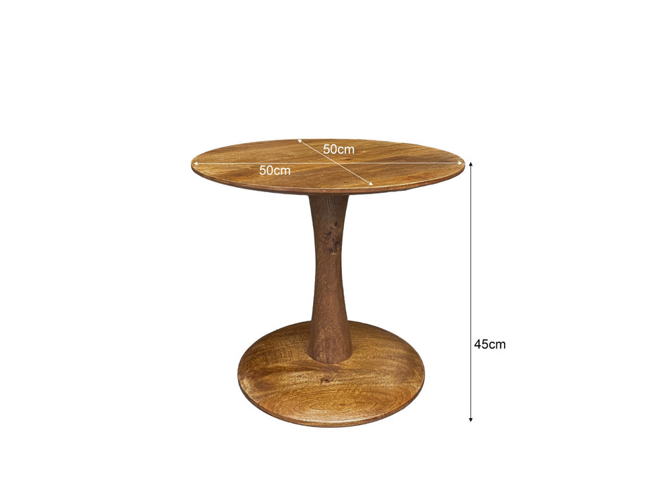 Brix Salontafel Mangohout Naturel hout 50 cm-Salontafels-Livingfurn