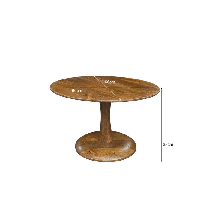 Brix Salontafel Mangohout Naturel hout 60 cm-Salontafels-Livingfurn