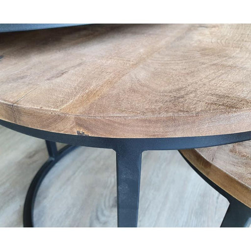Brix Salontafel Mangohout Naturel hout 73 cm-Salontafels-Livingfurn