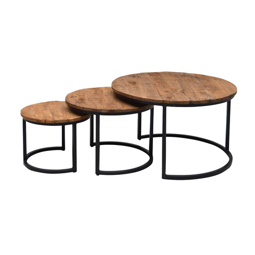 Brix Salontafel Mangohout Naturel hout 73 cm-Salontafels-Livingfurn