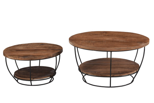 Brix Salontafel Mangohout Naturel hout 85 cm-Salontafels-Livingfurn