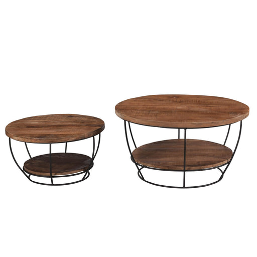 Brix Salontafel Mangohout Naturel hout 85 cm-Salontafels-Livingfurn