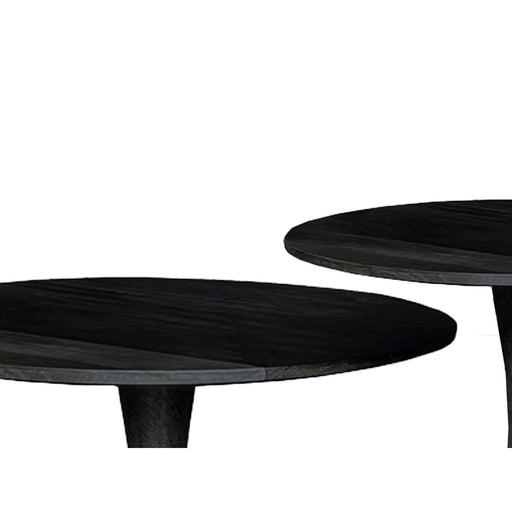 Brix Salontafel Mangohout Zwart 50 cm 50x50x45 cm-Salontafels-Livingfurn