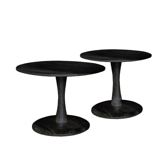 Brix Salontafel Mangohout Zwart 60 cm-Salontafels-Livingfurn