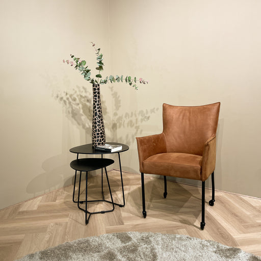 Brix Salontafel Mangohout Zwart 70 cm Zwart-Salontafels-Livingfurn