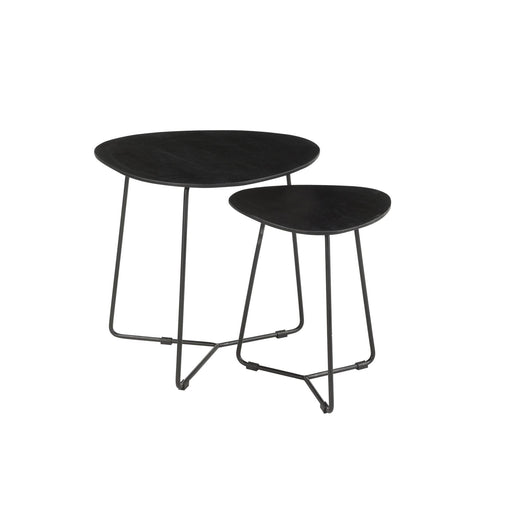 Brix Salontafel Mangohout Zwart 70 cm Zwart-Salontafels-Livingfurn