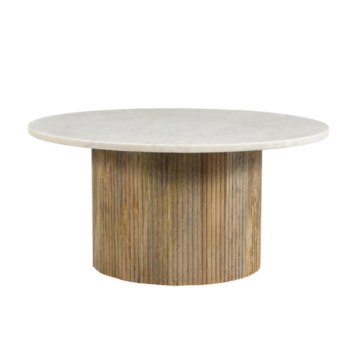 Brix Salontafel Marmer Wit 70 cm 70x70x36 cm-Salontafels-Livingfurn