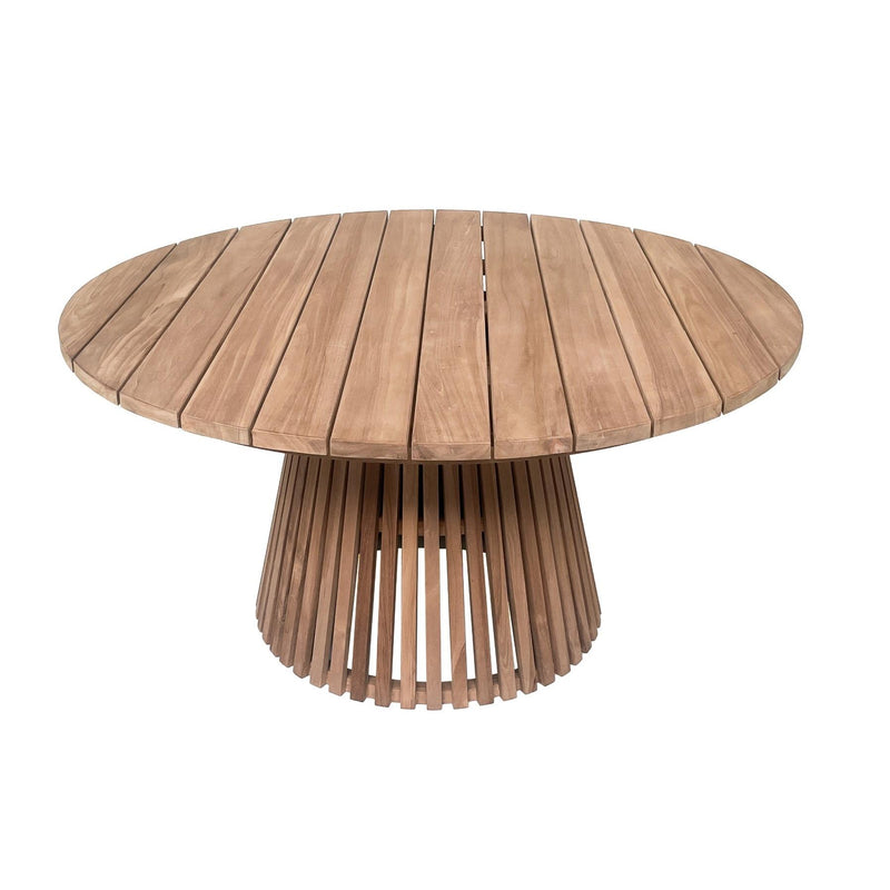 Buitentafel Cindo Teakhout Naturel hout 120 cm 120x120x75 cm-Tuinmeubels-Livingfurn