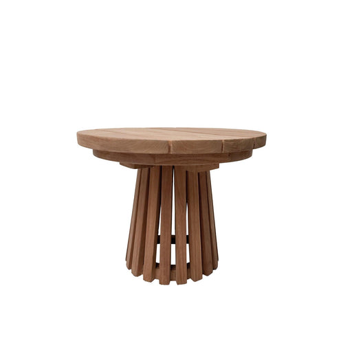 Buitentafel Cindo Teakhout Naturel hout 50 cm 50x50x40 cm-Tuinmeubels-Livingfurn