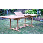 Buitentafel Extension Teakhout Naturel hout 100x180 cm-Tuinmeubels-Livingfurn