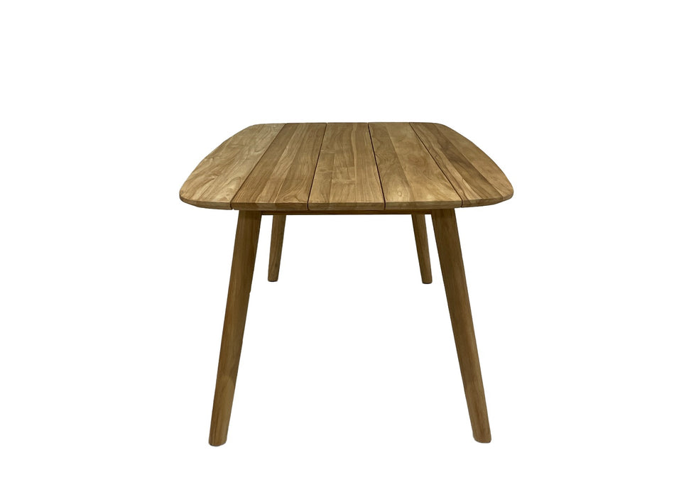 Buitentafel Lugano Teakhout Naturel hout 100x180 cm-Buitentafels-Livingfurn