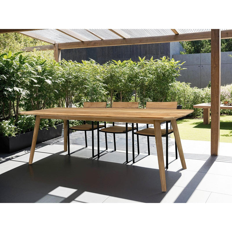 Buitentafel Lugano Teakhout Naturel hout 100x180 cm-Tuinmeubels-Livingfurn