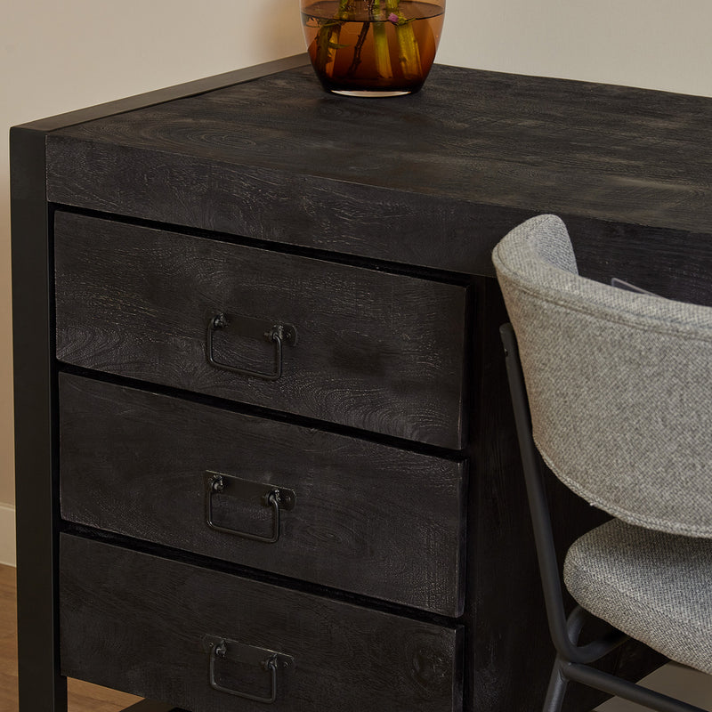 Bureau Boaz Zwart 145x58x74 cm-Bureaus-Starfurn
