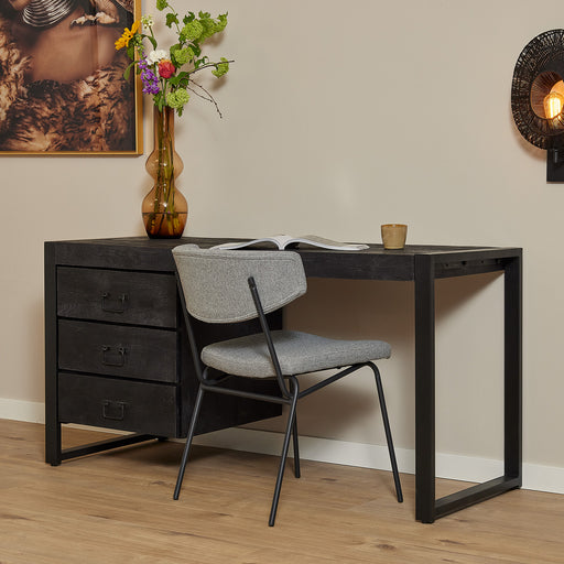 Bureau Boaz Zwart 145x58x74 cm-Bureaus-Starfurn