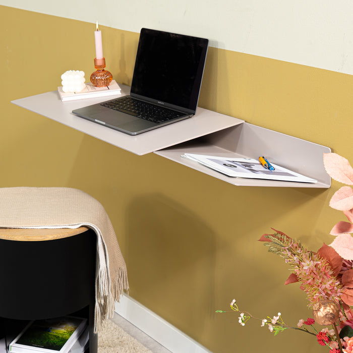 Bureau DRIFT Staal Silky Taupe 100x35x10.5cm Spinder Design-Bijzettafels-Spinder