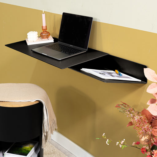 Bureau DRIFT Staal Zwart 100x35x10.5cm Spinder Design-Bureaus-Spinder