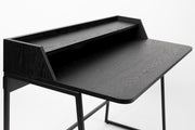 Bureau Giorgio Eikenfineer Zwart 120x60 cm-Bureaus-Creating Home