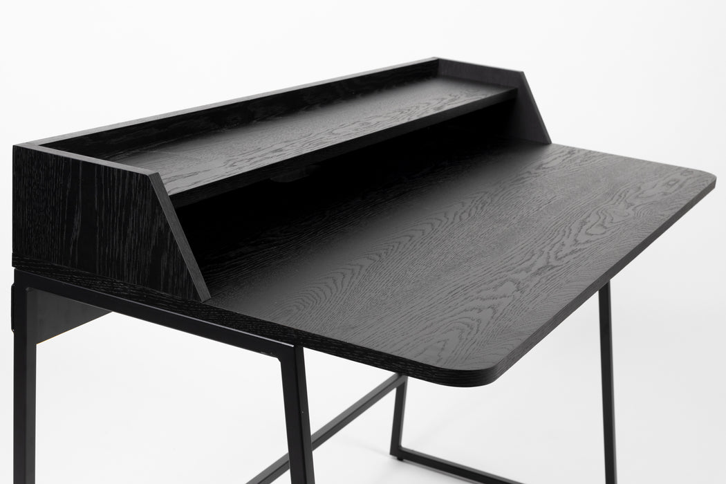 Bureau Giorgio Eikenfineer Zwart 120x60 cm-Bureaus-Creating Home