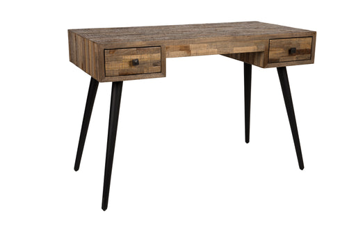 Bureau Leo Teak Hout Zwart 113x55.5 cm-Bureaus-Creating Home