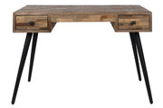Bureau Leo Teak Hout Zwart 113x55.5 cm-Bureaus-Creating Home