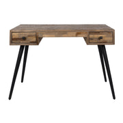 Bureau Leo Teak Hout Zwart 113x55.5 cm-Bureaus-Creating Home