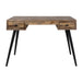Bureau Leo Teak Hout Zwart 113x55.5 cm-Bureaus-Creating Home