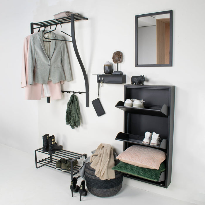 CARVE 1 Wandkapstok - Zwart Spinder Design-Kapstokken-Spinder