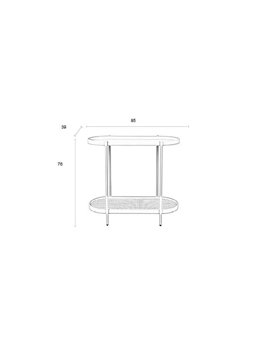 Consoletafel Amaya MDF Beige 39x85 cm-Consoletafels-Creating Home