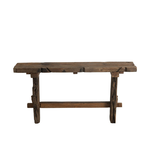 Consoletafel Brut Gerecycled Hout Bruin 150x35x75 cm-Consoletafels-J-Line