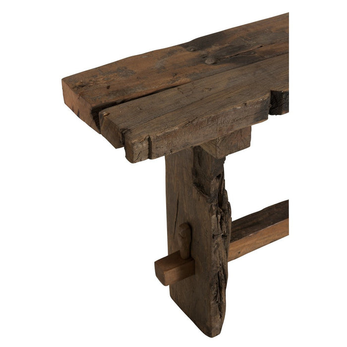 Consoletafel Brut Gerecycled Hout Bruin 150x35x75 cm-Consoletafels-J-Line