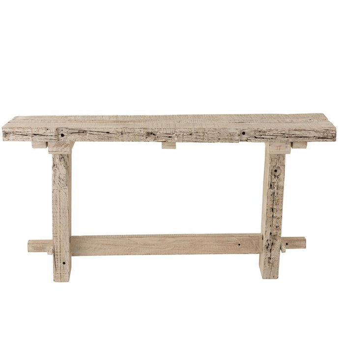 Consoletafel Brut Gerecycled Hout Wit 150x37x77 cm-Consoletafels-J-Line
