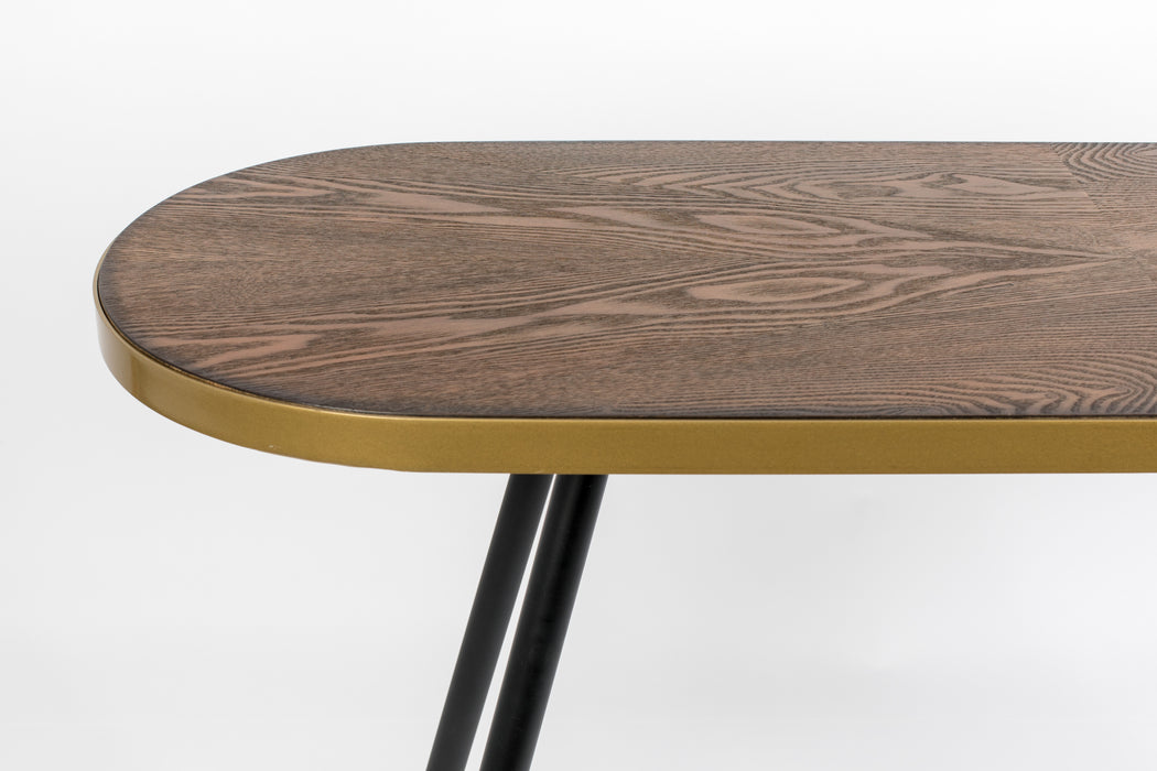 Consoletafel Denise Ash veneer Goud 41x121 cm-Consoletafels-Creating Home