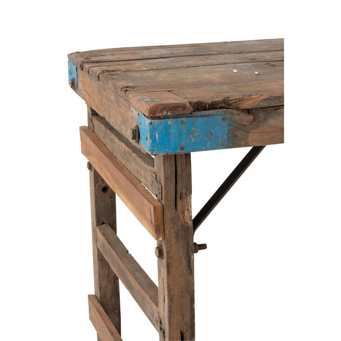 Consoletafel Verouderd Gerecycled Hout, ijzer Bruin-Consoletafels-J-Line