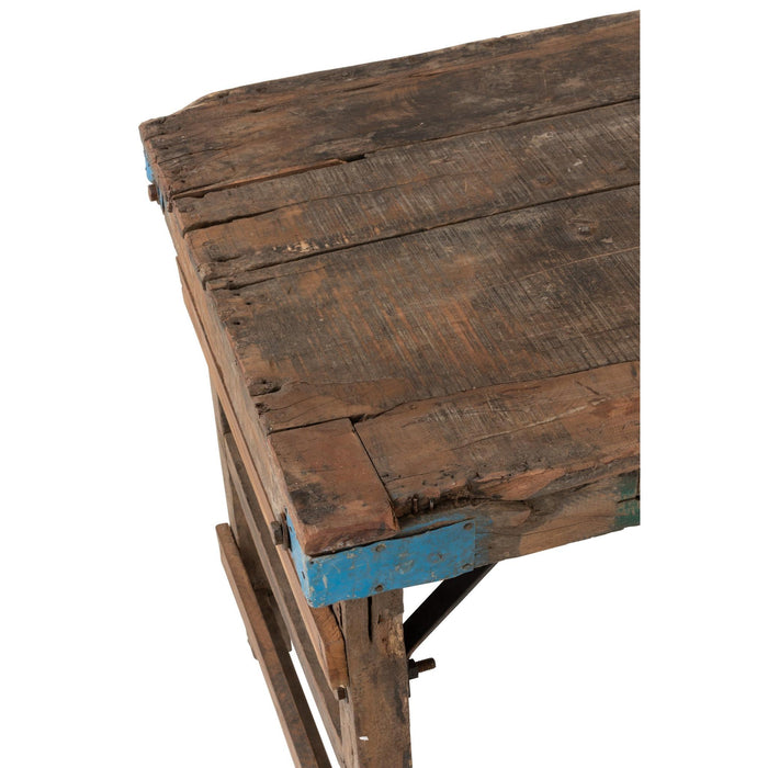 Consoletafel Verouderd Gerecycled Hout, ijzer Bruin-Consoletafels-J-Line