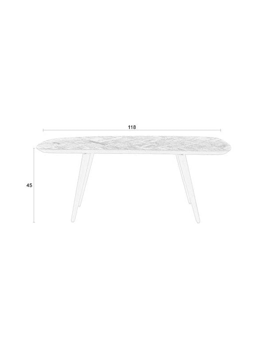 Consoletafel Webster Metaal, Teak Bruin 118x37 cm-Consoletafels-Creating Home