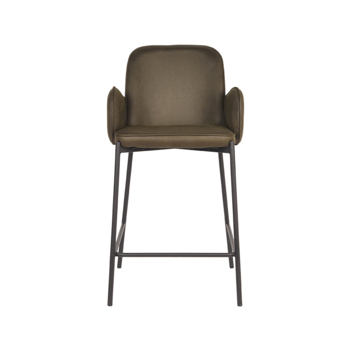 D-MAXX Barkruk Jari - Army green - Microfiber - Zithoogte 65-Barkrukken-LABEL51