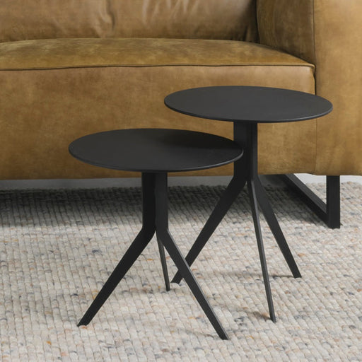 DALEY HIGH Bijzettafel | Zwart | staal | 38x38x45 Spinder Design-Bijzettafels-Spinder