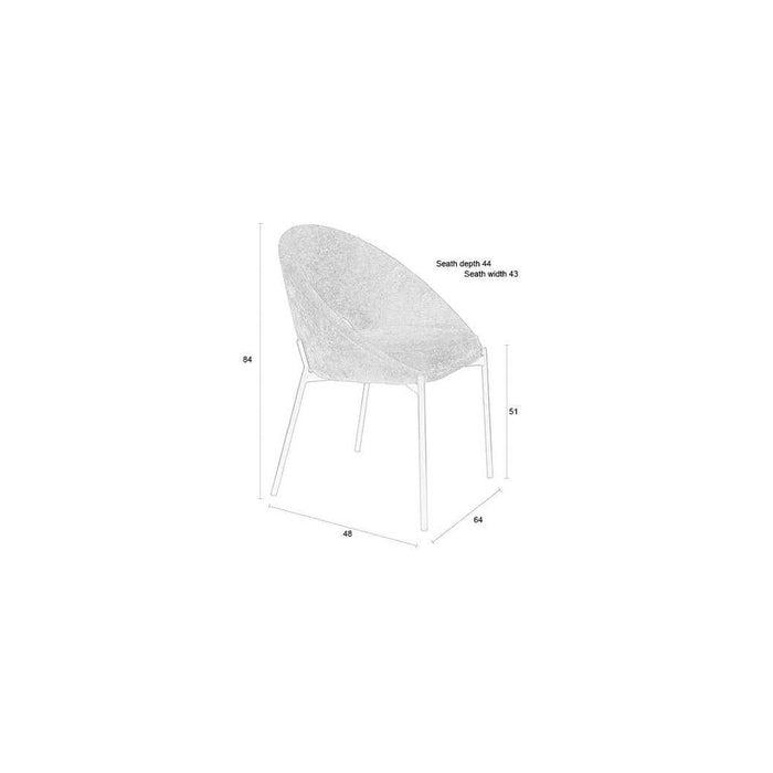 Dando Stoel Off White-Eetkamerstoelen-Creating Home