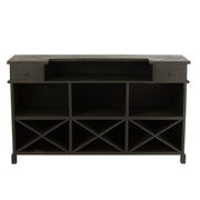 Decoratie Zwart Mangohout hout 55x180 cm-Wanddecoratie-J-Line