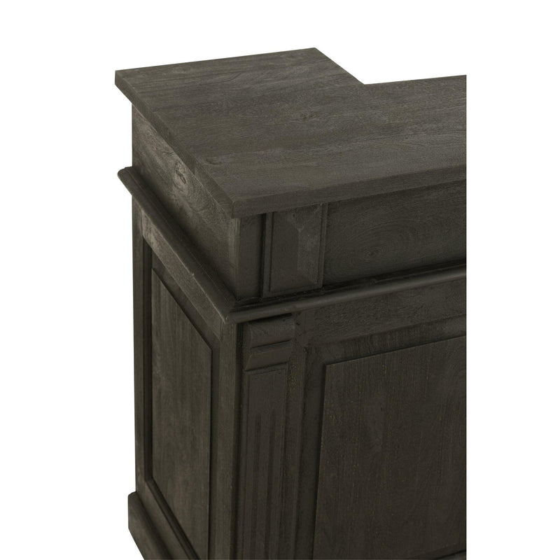 Decoratie Zwart Mangohout hout 55x180 cm-Wanddecoratie-J-Line