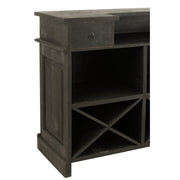 Decoratie Zwart Mangohout hout 55x180 cm-Wanddecoratie-J-Line