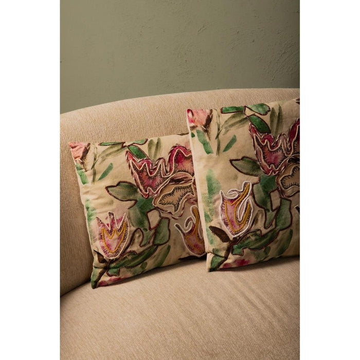 Decoratief kussen Ayumi Roze Rechthoekig Katoen Sierkussen Abstract-Decoratief kussen-PTMD
